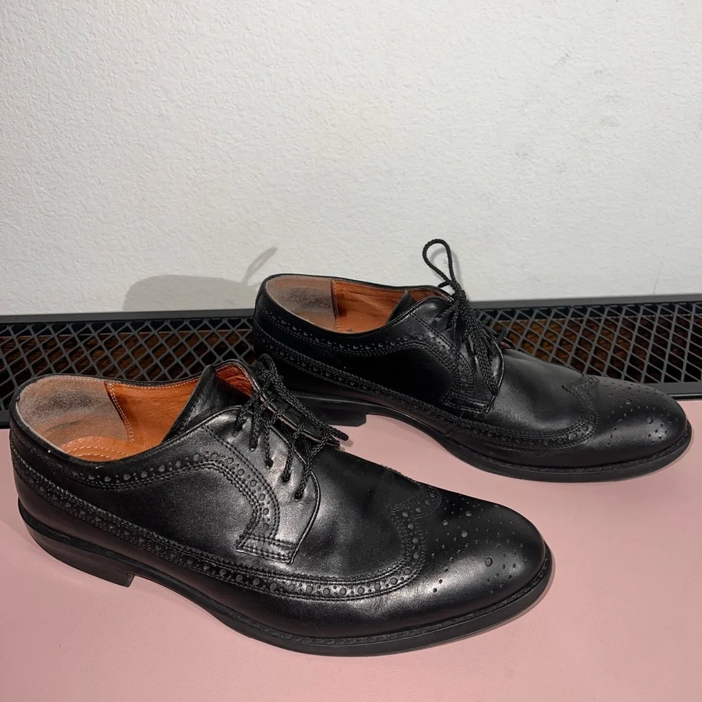 Stafford‎ Executive Wingtip Black Leather Oxford Dress Shoes Men’s Size 11 M